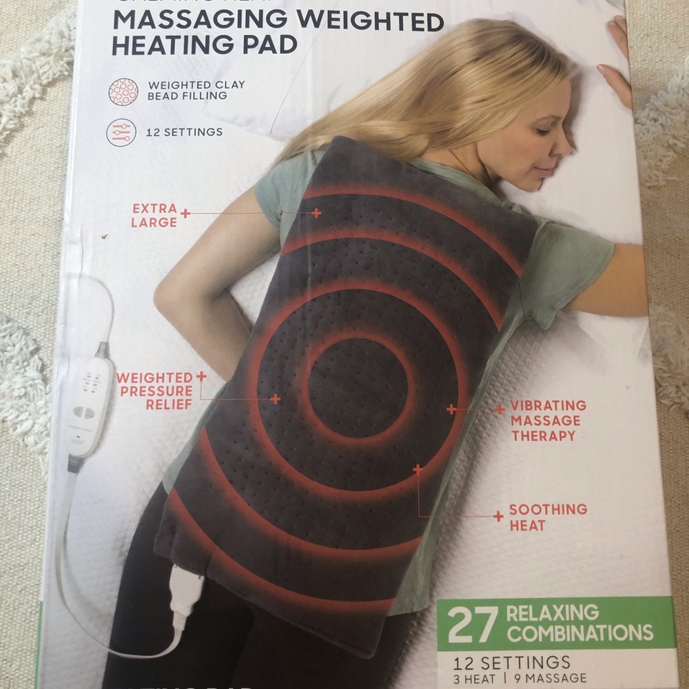 Weighted heating pad